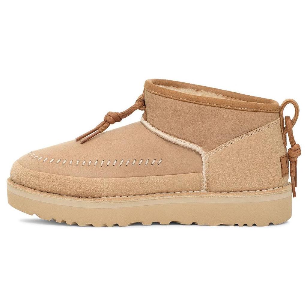 UGG Suede Round Toe Comfortable Short Snow Boots Unisex Boots Brown 1152953-SAN