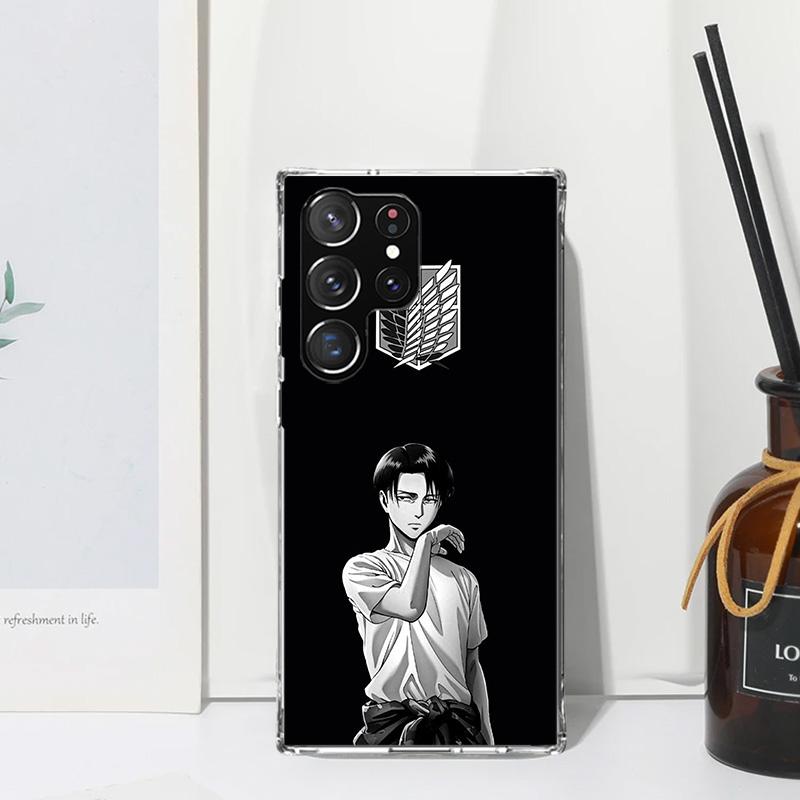 Attack-Titan Levi Phone Case For Samsung Galaxy S26 S25 Edge S24 FE S23 S22 Ultra S21 Plus S20 + Art Fundas Back Cover Galaxy S2