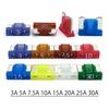 YFFSFDC 100 Pcs Low Profile Fuses Mini Flat Fuse Set 3A 5A 7.5A 10A
