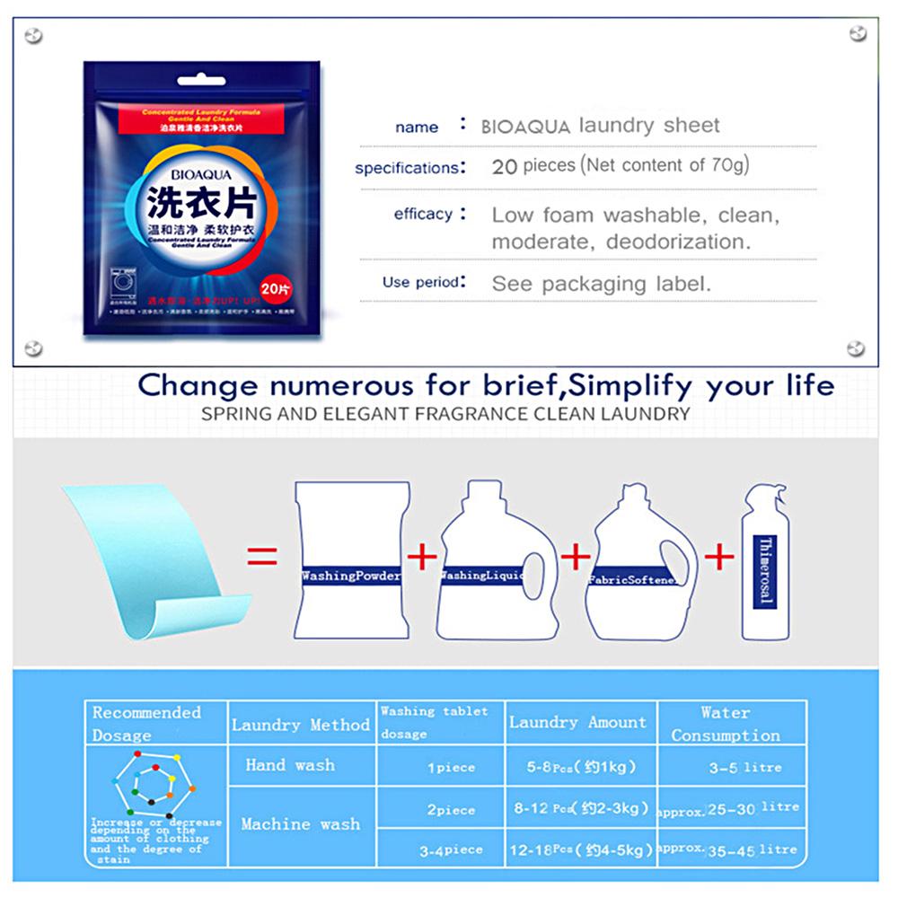 40/120Pcs Nano Super Concentrated Laundry Clean Нежный стиральный инструмент Товары для дома Чистящие средства Моющие средства Листы