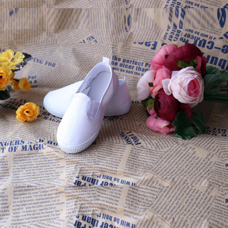 2025 весна детский сад детская парусиновая обувь большой размер одноклассники маленькие белые туфли танцевальная обувь детская белая тканевая обувь
