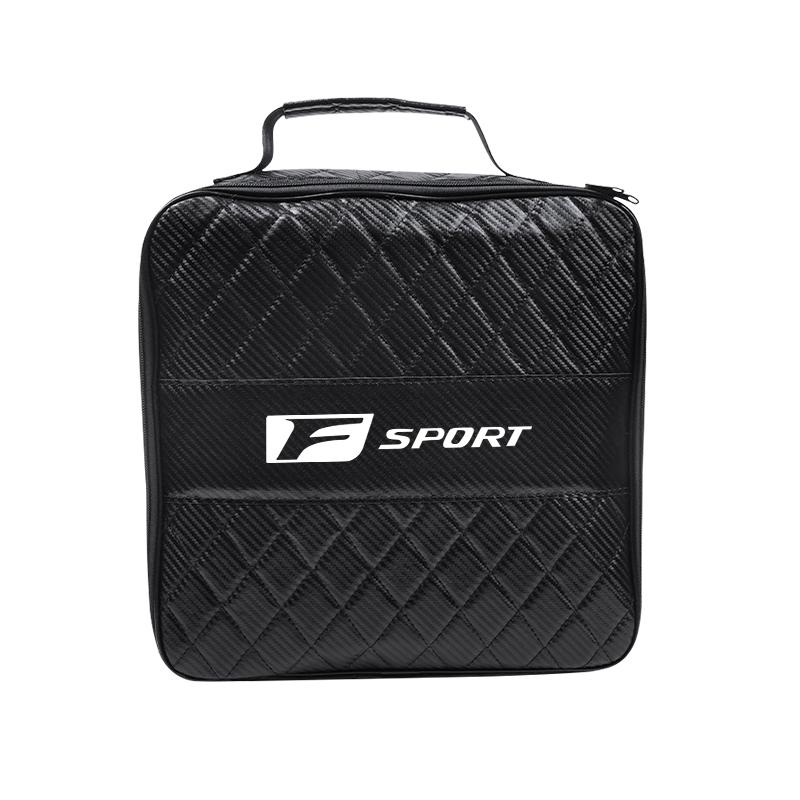 AIY1 Car Leather Storage Bag High-capacity Auto Trunk Handbag For Lexus F SPORT LBX NX RX 350h 450h Plug-in Hybrid ES UX 300e GS GX