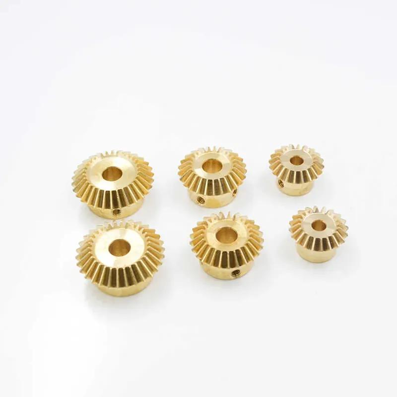 Brass Umbrella Gear 90 Degree Bevel Gear 1 Mold Straight Tooth 15T 20T 25T 30T Gear Hole 4/5/6/8/10/12mm Mechanical Transmission