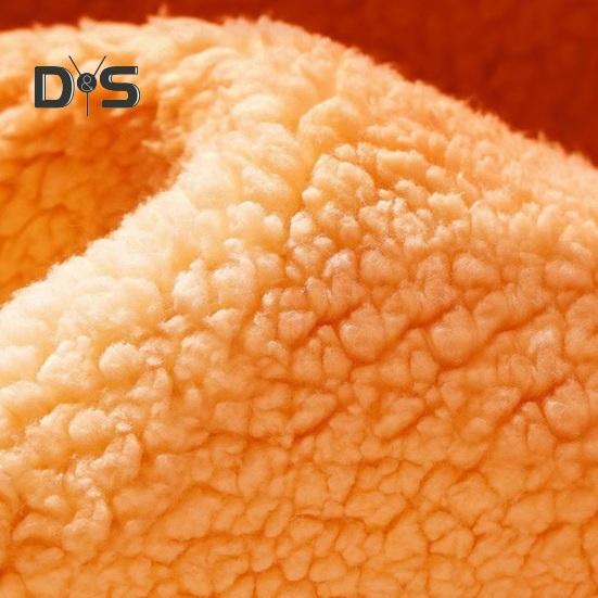 Men Fall Winter Hoodie Thick Fleece Lined Hooded Long Sleeves with Pockets Solid Color Loose Elastic Cuffs Drawstring Jacket Couple Sport Coat