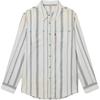 Levis Simple Comfortable Versatile Striped Long Sleeve Shirt Men Shirts White 003KW-0001