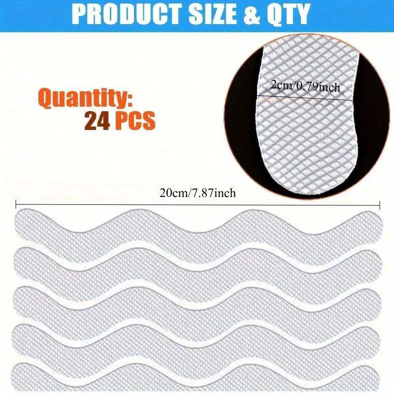 Transparent Anti-Slip Stickers for Bathroom Floor and Shower - Bathtub Floor Safety Anti-Slip Strips