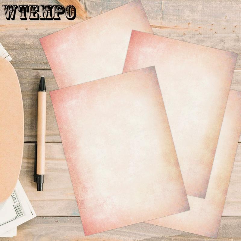 WTEMPO Винтажная чистая бумага для письма/рисования, плотная двухсторонняя канцелярская бумага, ретро печатная бумага, бумага для фирменных бланков для приглашений, оригами и других поделок