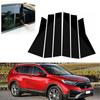 6Pcs For Honda CRV 2017 2018 2019 2020-2022 Car Pillar Posts Window Door Moulding Trims Cover BC Column Accessories Stickers