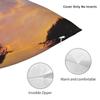 August Sunset Square Pillowcase Polyester Linen Velvet Pattern Zip Decor Room Cushion Cover