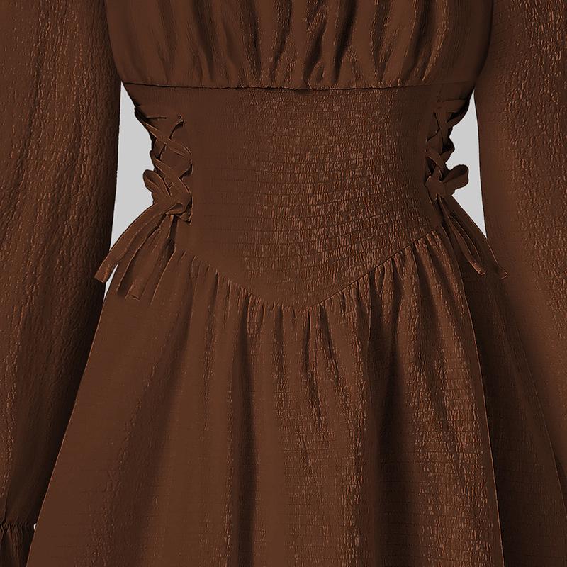 Элегантное французское платье-принцесса с квадратным вырезом и рукавами-фонариками для девочек - Коллекция Осень/Зима 2025