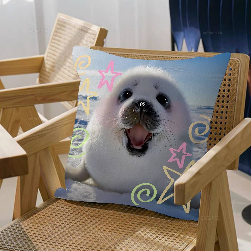 Seal Sea Personalized Pillow Cover Kids Bedroom Wild Party Decor Pillowcase kid Birthday shower Gift
