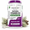 HealthyHey Nutrition Веганский Витамин D3 - Натуральный Растительного Происхождения - Без ГМО - Без Глютена - 400 МЕ 120 Веганских Капсул