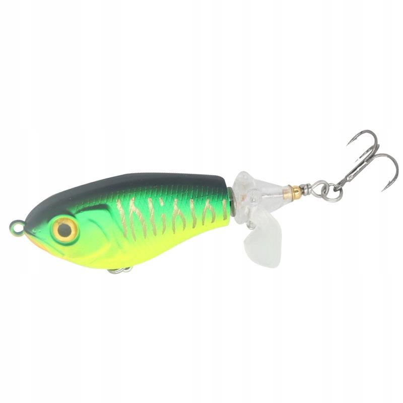 Wobbler Fishing Lure Pike Catfish Popper Flopper Whopper Rotary 9G