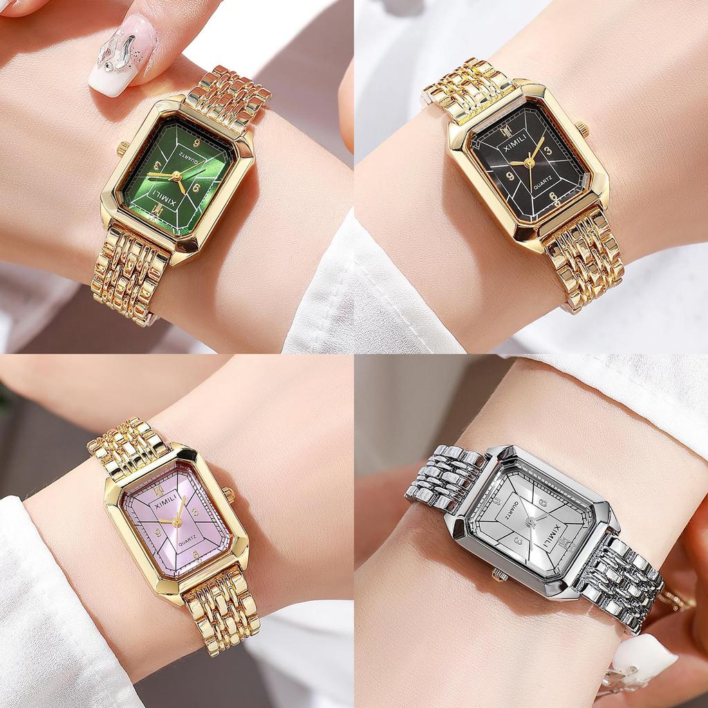 Ladies Square Dress Watch With Precise Quartz Movement For Office And Leisure