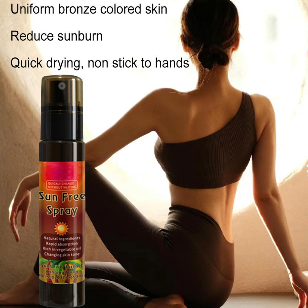 Спрей для загара Интенсивный загар для солярия Стойкий водостойкий для потрясающего загара для тела и лица 60 г