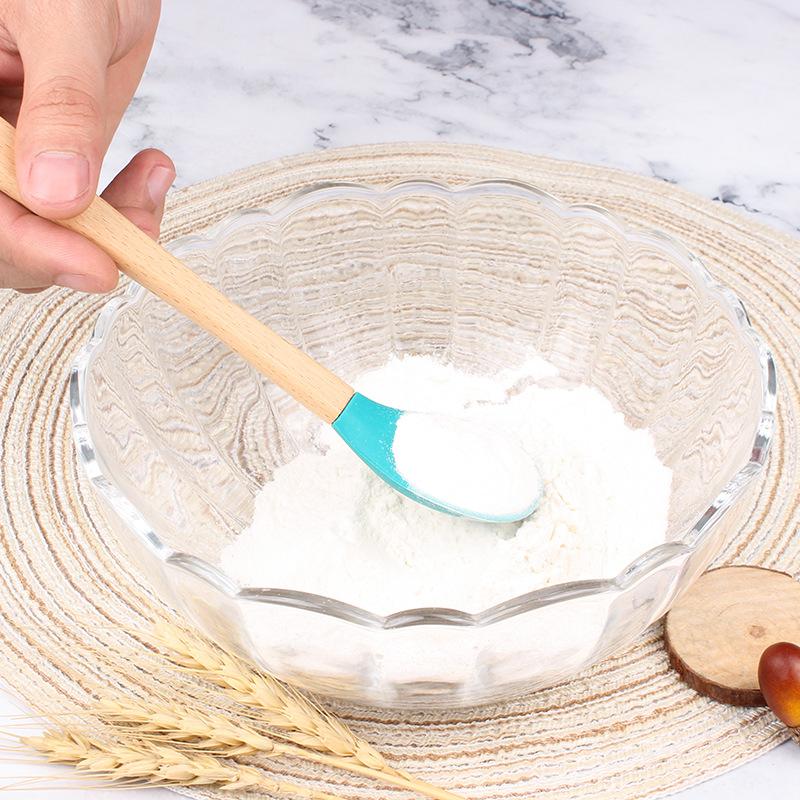 Пищевой силикон для приготовления масла, многоцветная мини-лопатка, крем для торта, масляная кисть, бамбуковая ручка, инструменты для выпечки, многоцелевые