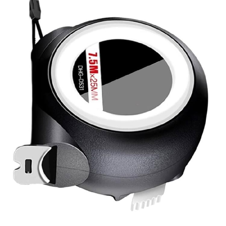 Shockproof Retractable Steel Tape Rule With Fixed Position Locking System Ergonomic Grip Strong Scale For Job Sites