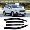 Для Peugeot 3008 2013 2014 2015 2016 2017 2018 автомобильный оконный козырек дефлектор солнцезащитный козырек от дождя навесы укрытия клейкая накладка