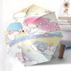 Little Twin Stars,Rainbow Automatic opening and closing folding umbrella with 8 rib frame and compact travel design,perfect for all occasi