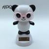 Panda Car Figurine Solar Ornament Plastic Pendant Automatic Head Swinging Induction Ornament