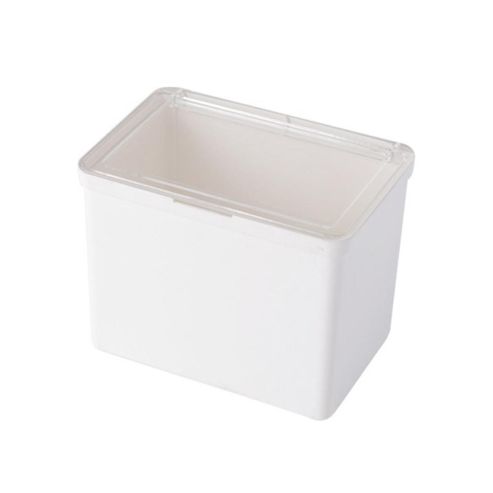 Flip Cover Double-Open Storage Box Waterproof Dust-proof Office Drawer Storage Box with Lid Plastic Small Item Tidy Container