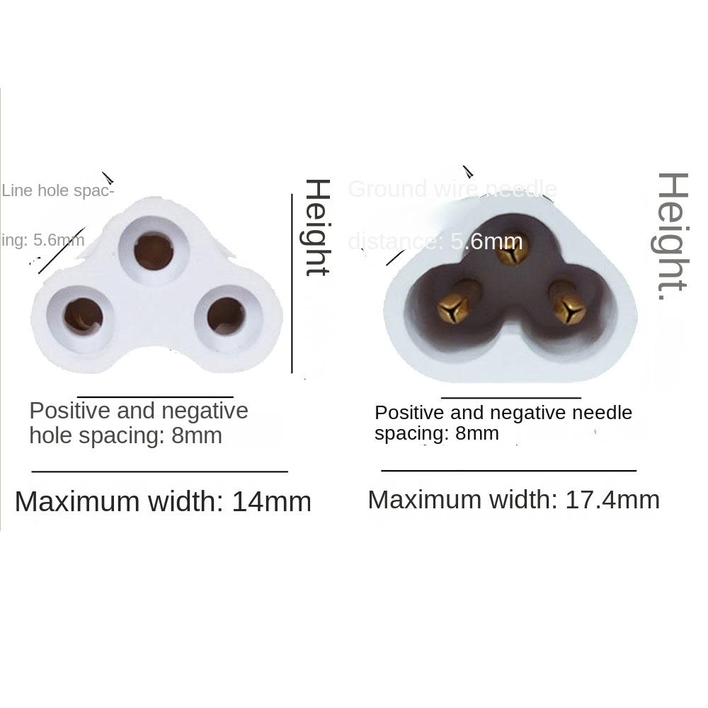 2 шт., медный соединительный провод для светодиодной лампы, белый. Светодиодная трубка, встроенная вилка с тремя отверстиями, провод для электрика