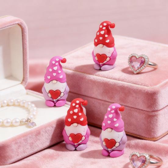 Набор мини-фигурок гномов для игры в прятки День святого Валентина Гномы-сердечки Красный Розовый Уникальный Декор для дома и стола Романтические подарки