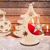 DIY Xmas Tree Ornaments Wooden Merry Christmas Decor  Home Desktop Decor