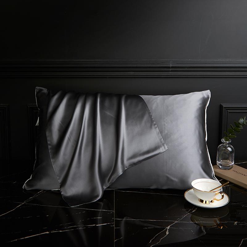 100% Natural Mulberry Silk Pillowcase designed for Hair and Skin - Front in Pure Silk and Back in Breathable Lyocell Fiber 1 Pack
