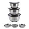 3 шт. миски для смешивания с крышками 3 шт. терки салатница из нержавеющей стали набор для выпечки и еды на кухне