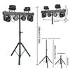 Portable Gig Bar 2x30W RGBW butterfly Strobe Par Moving Head Removable bar Light Disco Dj Party Stage Light With T bar Stand