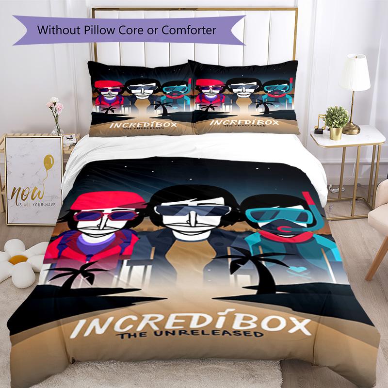 Incredibox Bedding Set Breathable Duvet Cover with Pillowcases Decorative Bed Linen for Bedroom Home Decoration Birthday Gift