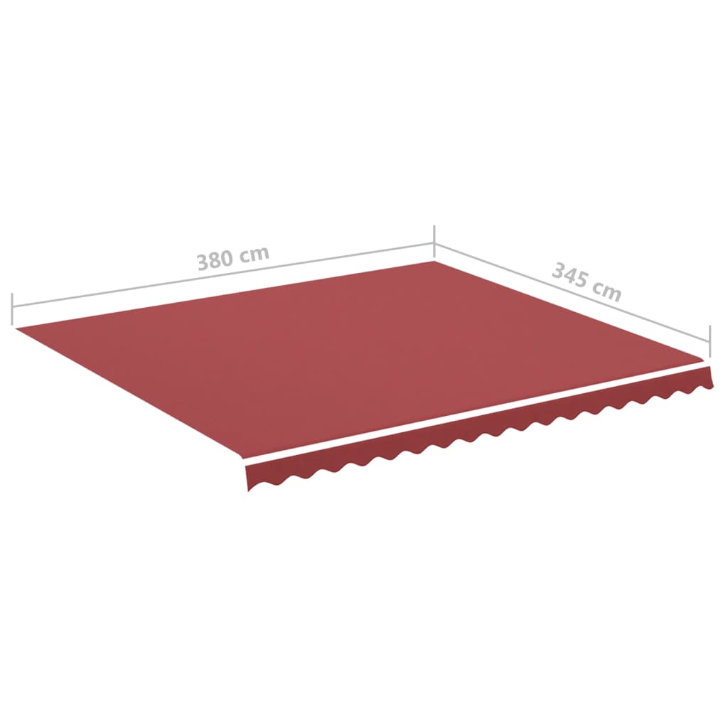 Burgundy Red Awning Cover 4x3.5 m