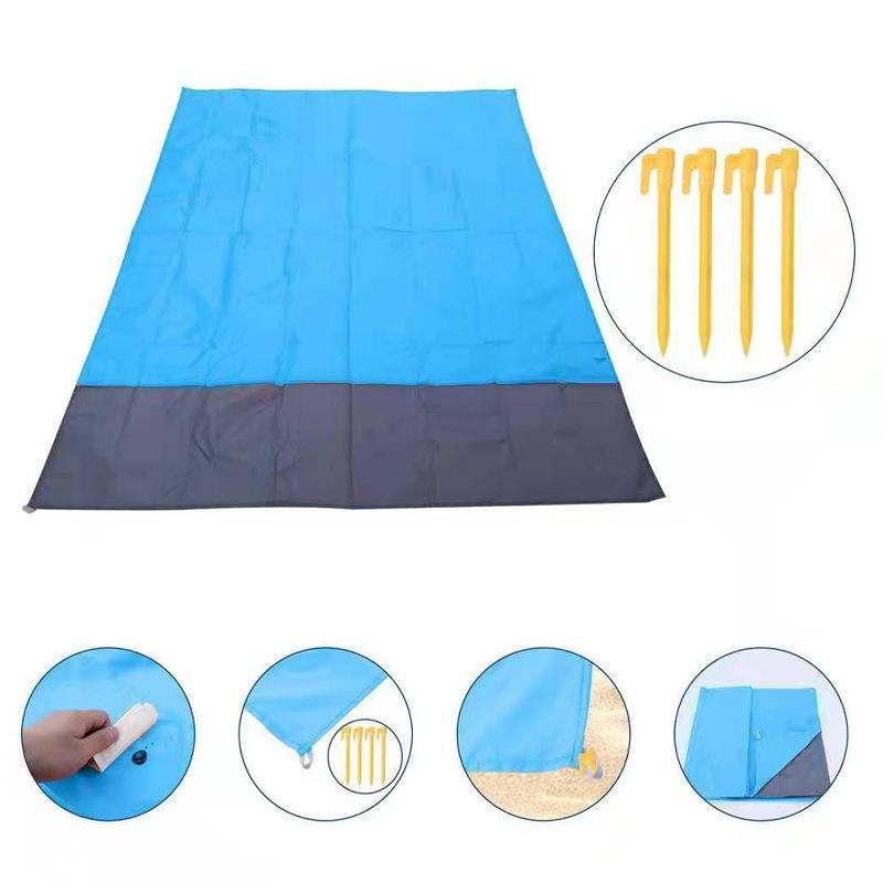 Waterproof Pocket Beach Mat Folding Beach Blanket Camping Mat Lightweight Lightweight Mat Outdoor Picnic Mat