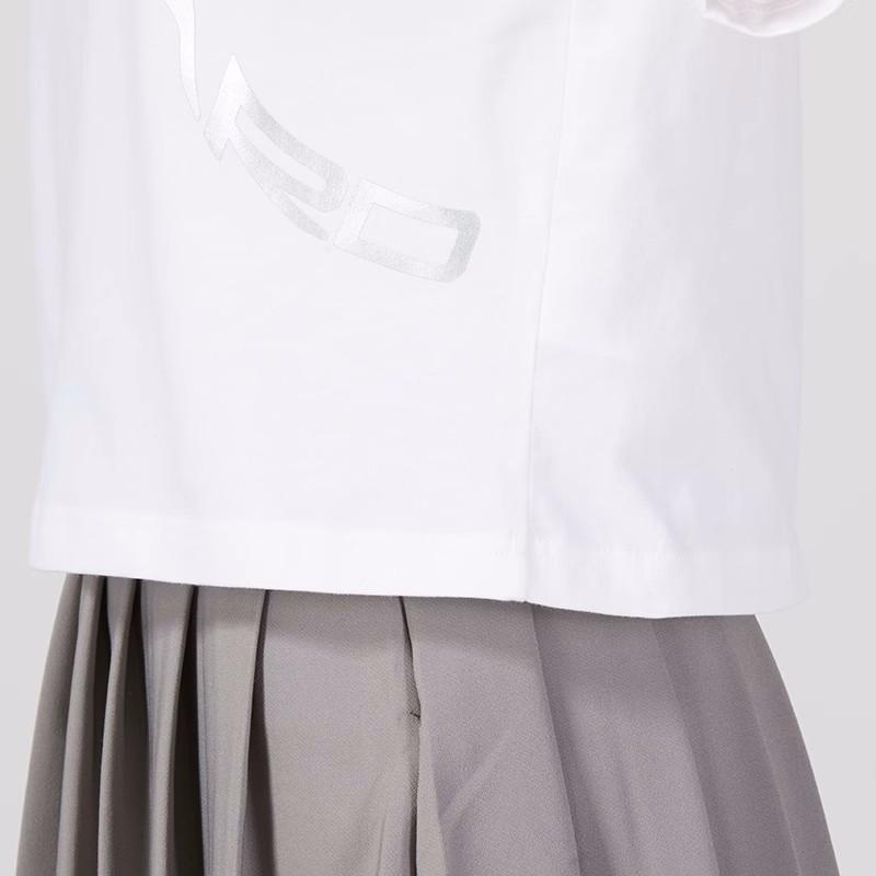 Adidas Neo Letter Logo Print Running Casual Short Sleeve T-Shirt Women Tops White IA6757