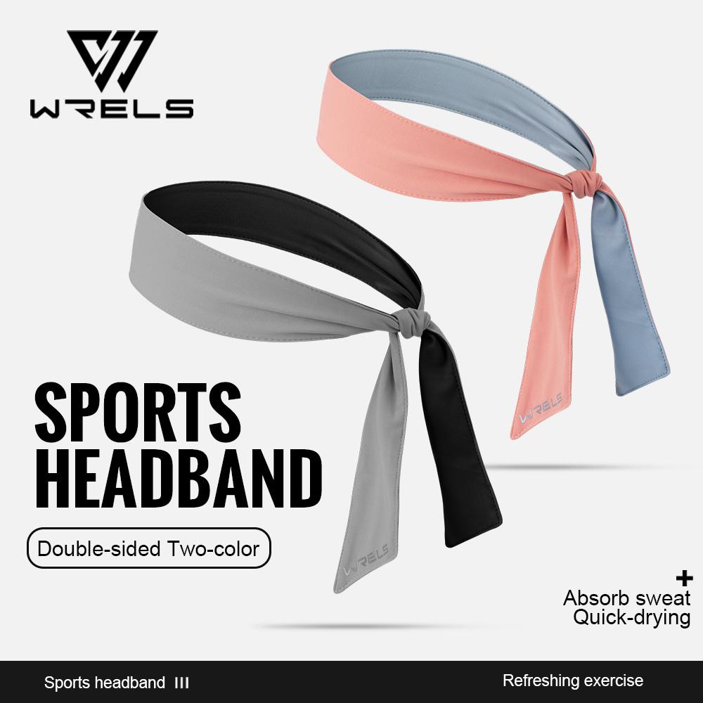 WRELS Sports Headbands Quick Dry Sweatbands Moisture Wicking Non-Slip Headband Adjustable Stretchy Head Tie Running Headbands
