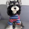 Pet Dog T-Shirt Thin Cotton Striped Tee Small Breeds Schnauzer Teddy Bichon