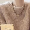 Maillard искусственный камень тигровый глаз двухслойное ожерелье ретро легкая роскошь мода темперамент ключичная цепочка 2025 новый товар ювелирные изделия
