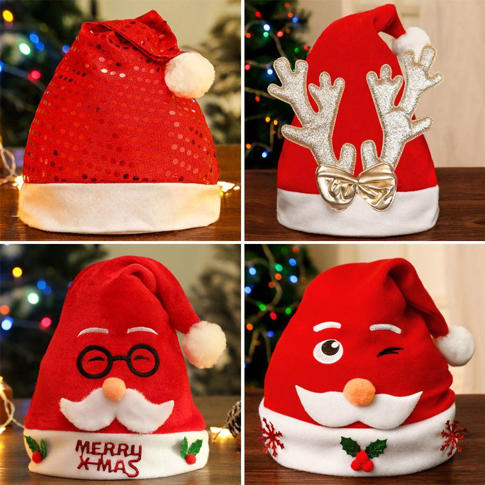 Christmas Gift Lovely Classic Santa Claus Cap Christmas Hat Festival Supplies Plush
