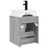 Wall Mounted Washbasin Vanity in Grey Sonoma 39 x 41 x 62.5 cm