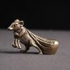 Pure Copper Lucky Mouse Figurines Desktop Ornaments Home Decoration Brass Animal Miniatures Office Decor Crafts Tea Pet Gifts