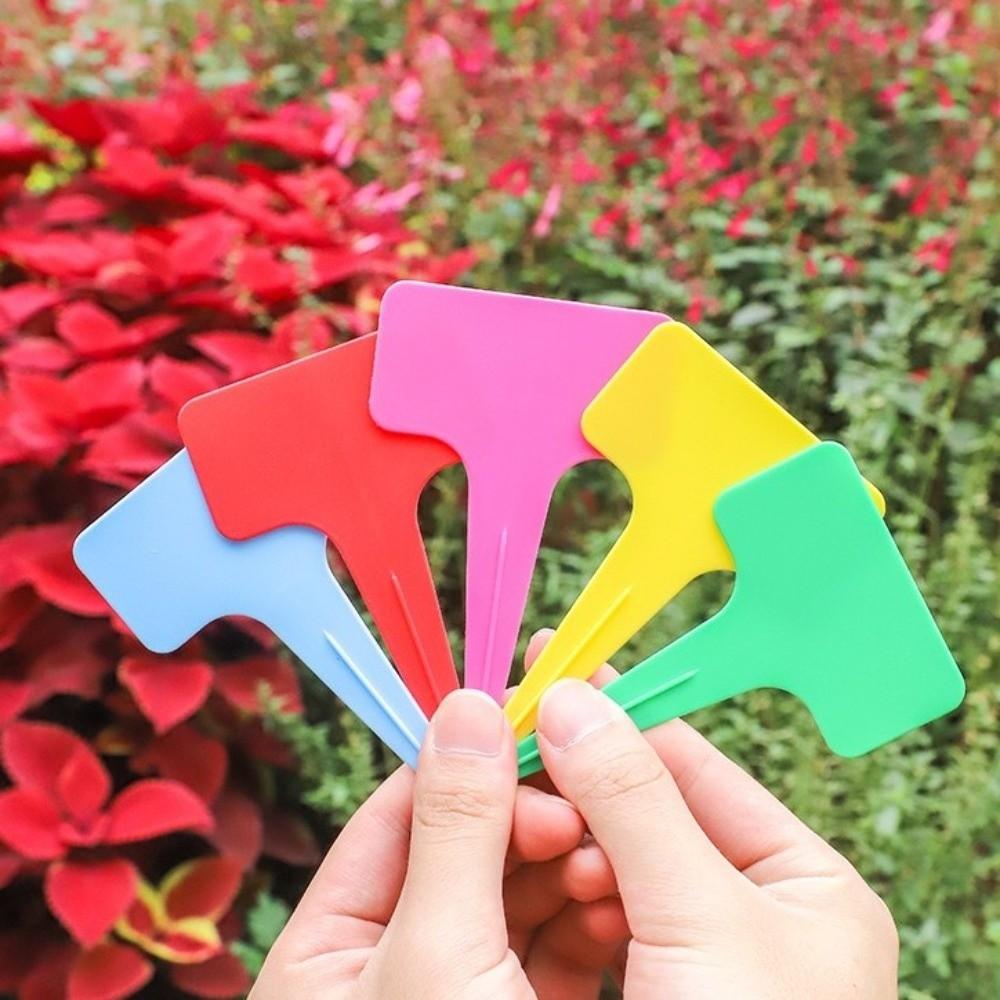 100PCS Thickened Stake Tags Waterproof T-type Tags Garden Tools Nursery Garden Plant Tags Garden