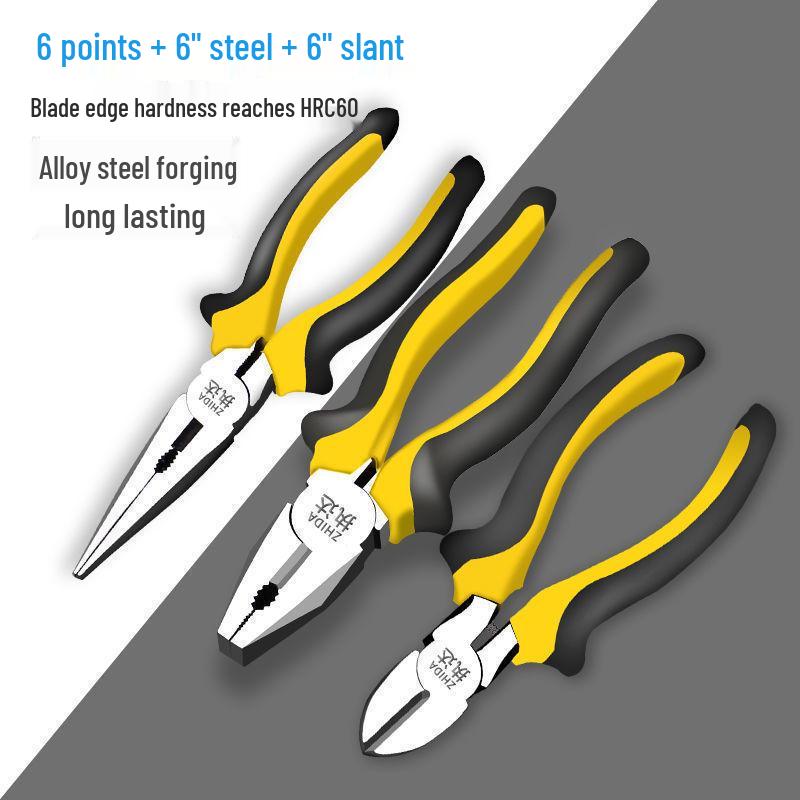 Многофункциональные плоскогубцы Knipex для электромонтажных работ, с тонкими губками и для диагональной резки проводов.
