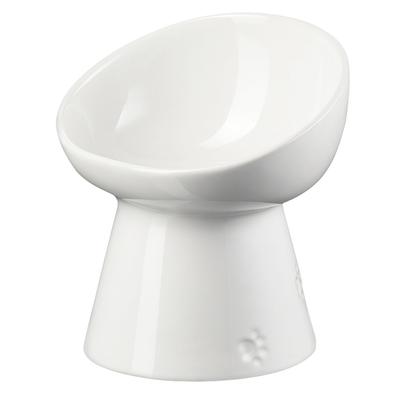 Le Creuset Высокая подставка для домашних животных, глубокая, для собак и японская миска, белая, для кошек, устойчивая к пятнам, подходит для микроволновой печи [Официальный продукт]