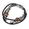 Smartwatch Band Leather Watch Replacement Wrist Strap Ethnic Vintage Style for Fitbit LuxeBlack