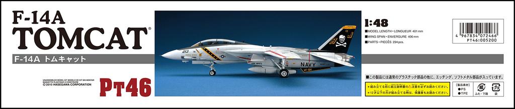 Hasegawa US Navy Tomcat Plastic Model PT46 1/48 F-14A