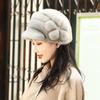 Женская зимняя шапка Шапка из натурального меха норки Теплая зимняя шапка Женская модная теплая беретка Женская однотонная взрослая шапка-капюшон