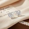 Minimalist Unicorn Horse Heart Stud Earrings Women Needle Copper Body Elegant Daily Wear Jewelry