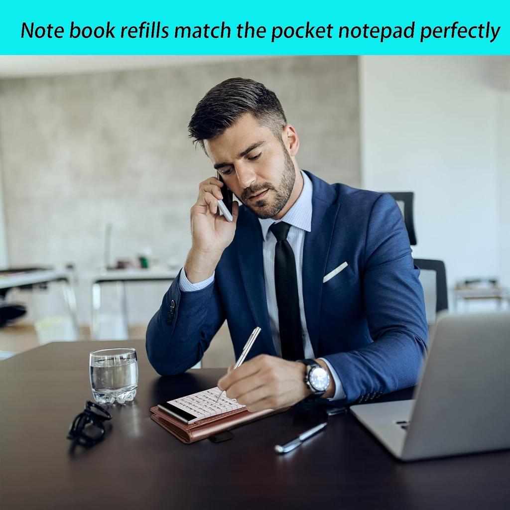 10 Pack Pocket Mini Notepads Refills,Memo Pad,3×5Inch Lined Writing Pads with 30 Sheets in Each Pad,Note Pads Refills,piration Catcher(White-10pack)