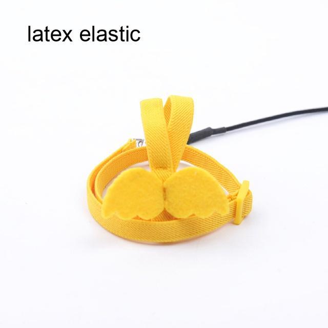 Parrot Harness and Leash Set Adjustable Outdoor Flying Training Rope with Wing for Small Medium Birds Cockatiel, Macaw, Budgie